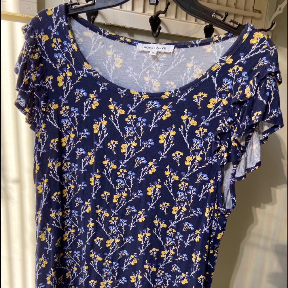 rose+olive floral tee dress shirt